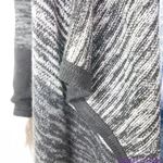 Iz Byer  black grey open‎ front long cardigan sweater, L Photo 7