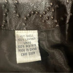 Women’s vintage brown Vakko leather jacket with perforated detailing. Size L Photo 5