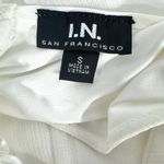 I.N. San Francisco | | White Shimmer Smocked Neck Sleeveless Floral Detail Top Photo 8