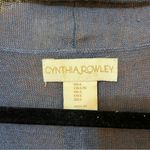 Cynthia Rowley Linen Blue Sleeveless Cardigan Vest Photo 3