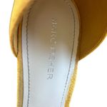 Marc Fisher Batini Sunflower Yellow Faux Suede Lasered Cork Wedge 3.5 Heel 8.5M Photo 7