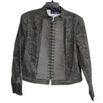 Hunt Club Vintage  Jacket Sz XL Gray Military Equestrian Coastal Cowgirl Western Photo 0