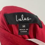 Lulus NWT  Bursting With Beauty Halter‎ Trumpet Midi Dress in Berry Red Size M Photo 7