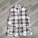 st. john's bay St. John’s Bay Plaid Full Zip Puffer Vest White Multi Medium Photo 13
