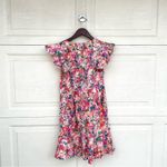 J.Crew  Mercantile Womens Dress Multicolor Floral Short Flutter Sleeve 4 Photo 3
