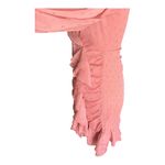 EXPRESS -FAUX WRAP MINI DRESS-SIZE XS V neck, faux wrap front, long sheer sleeves, ruched skirt with ruffles down the side, tiered ruffle hem, metallic fit fabric, fully lined except for sleeves, excellent condition, like new Measurements: Bust: armpit to armpit 16 1/2 inches Waist: side to side 13 inches Length: shoulder seam to bottom 32 inches Photo 8