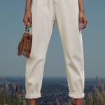 ZARA NWT Z1975 Baggy High Waisted Paperbag Jeans Ecru Off White Size 30 Photo 3