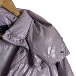 Unreal Fur Fractals Frosted Lilac Purple Cropped Puffer Jacket Size Small Photo 2