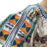 Johnny Was Vanny heavily Embroidered Satin Butterfly Blouse NWT Photo 6