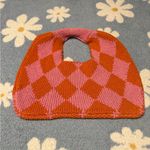 Kopari Pink and Orange Argyle Tote Bag Photo 1