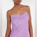 Vince  100% Silk Cowl Neck Slip Dress Lilac Lavender Midi Lined Midi Dress Size L Photo 3