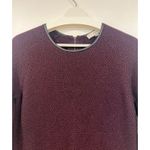 LOFT Ann Taylor Knit Long Sleeve Sweater Dress S Purple Career Corporate Formal Yellow Photo 4