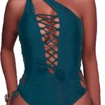 Holipick Women Sexy One Piece Swimsuit Lace up Monokini Plunge Backless Criss Cross Bathing Suit Swimwear Photo 2