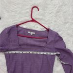 Madewell Squared Neck Textured Long Sleeve Crop Top Size M Photo 6