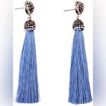 Charming Charlie Blue Tassel Earrings Photo 1