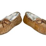UGG Dakota Chestnut Brown Suede Leather Wool Lined Moccasin Slipper Loafer Shoes Photo 3
