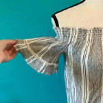 Bershka ASOS  cropped off the shoulder shirt in size xs Photo 1