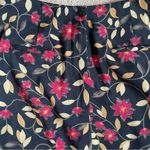 Christopher & Banks Christopher & BanksL Midi Skirt Women’s Size 6 Red BrownFloral Pattern On Black Photo 2
