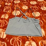 Aerie offline ruched corset sports bra top in powder blue Photo 3