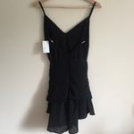 Lovers + Friends Black Pax Corset-Waist Lace Up Mini Dress NEW Photo 8