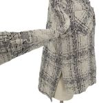 Angels & Castles Tweed Blazer Jacket Plaid Bouclé Wool Polyester Blend Medium Black Photo 5