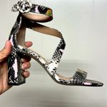 Chelsea and Violet  Leather Snake Print Block Heels Photo 1