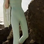 Free People Free Throw Onesie Jumpsuit Ribbed Seamless Green Size Large Photo 0