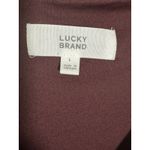 Lucky Brand Maroon Boho Long Sleeve Peasant Dress Tassels Lined Size L Photo 4