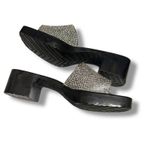 Nicole Miller Womens Shoes Sz 12 Black Tikki Jelly Sandals Bejeweled Bling Photo 2