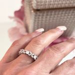 X and O Sterling Silver Moissanite Ring Size 5 Photo 4