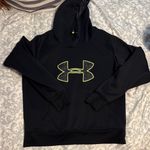 Under Armour  Black Hoodie with Neon Green Logo Photo 0