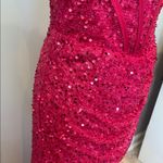 Elegant Pink Sequin Gown Maxi length large Photo 5