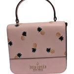 Kate Spade Satchel Crossbody Pineapple Print Pink Leather Small Bag Photo 0