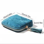 Travel Jewelry Case, Velvet, 5 Separate Compartments Apple Green ~NEW~ Photo 9