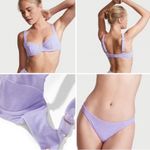 Victoria's Secret  Terry Cloth Underwire Bikini Top & Bottom Swim Set NEW Lilac Photo 1