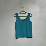 St. John  Teal Knit Sleeveless Vintage Blouse Sz 4P Photo 1
