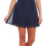 Dillard's Navy Blue And Black Mini Dress Photo 0