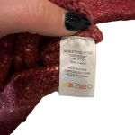 Anthropologie  Frances Shimmer‎ Cropped Sweater Red Motif Cabernet Size Small Photo 7