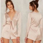 Cotton Candy LA Nasty Gal Beige Romper Size Small EUC Photo 1