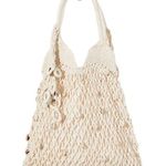 Anthropologie Cleobella Revolve Salinas Woven Creamy Ivory White Shell bag tote Photo 0
