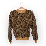 Fabletics  Leopard Print Fleece Sweatshirt Women’s XXS Animal Print Loungewear Photo 2