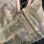 Victoria's Secret VICTORIA’S SECRET bralette olive green cream NWOT lace boning side zipper Photo 6