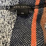 Ann Taylor  Boucle Tweed Fringe Hems Stripe Print S/S Top ‎ NWOT XS Photo 9