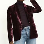Banana Republic  Velvet Burgundy Blazer size 2 Photo 0