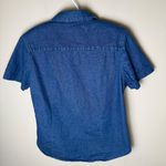 Faded Glory Vintage Denim Button Down Shirt Womens Medium  Top 90s Y2K Blouse Photo 1