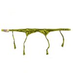 Victoria's Secret Victoria’s Secret Olive Green Silk Garter Belt – Lingerie Accessory Photo 3
