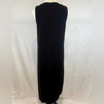 White House | Black Market  black cascading ruffle asymmetrical midi dress size 4 Photo 3