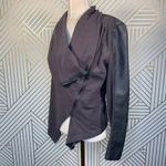 BLANK NYC  Private‎ Practice Mixed Media Drape Jacket Photo 5