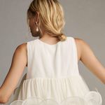 Anthropologie Let Me Be Sleeveless Flounce 3-D Blouse Photo 2