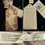 Band of Gypsies  Gold Metallic Flocked Overlay Midi Skirt Black M NWT Photo 8